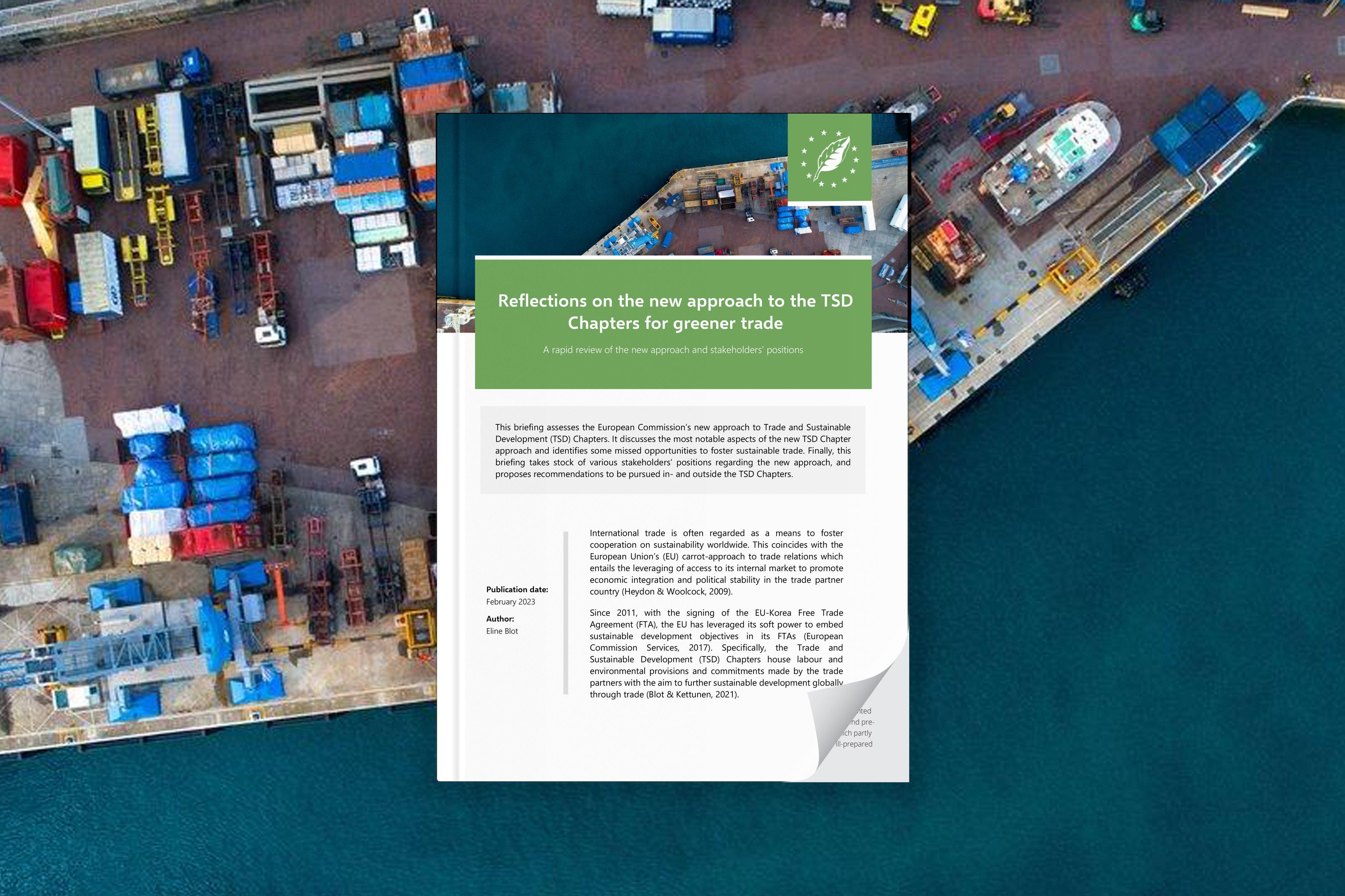 Reflections on the new approach to the TSD Chapters for greener ...