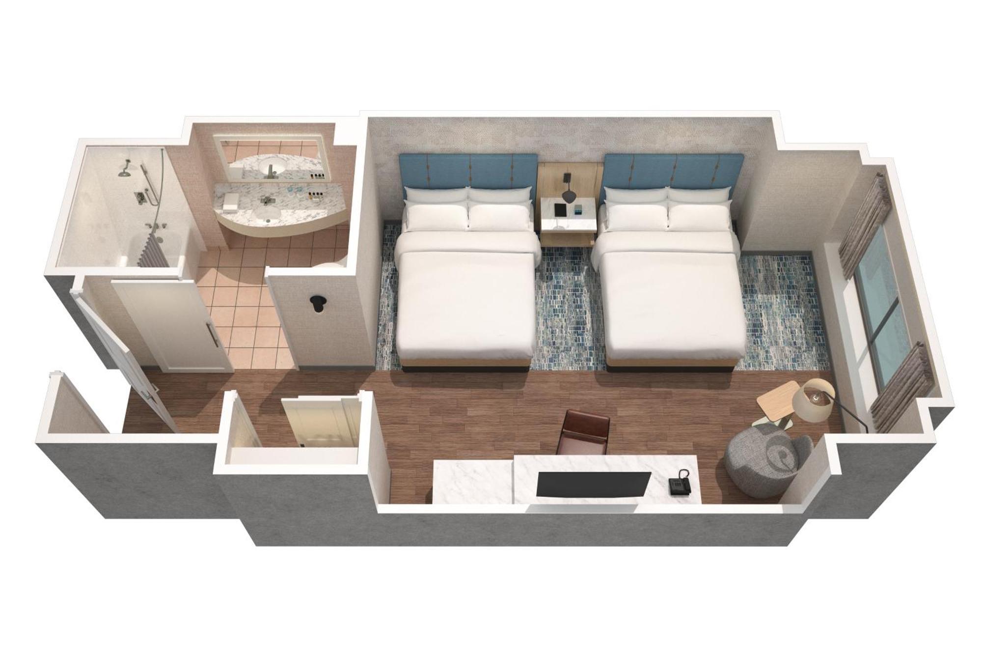 M Club Guest Room 2 Queen Beds